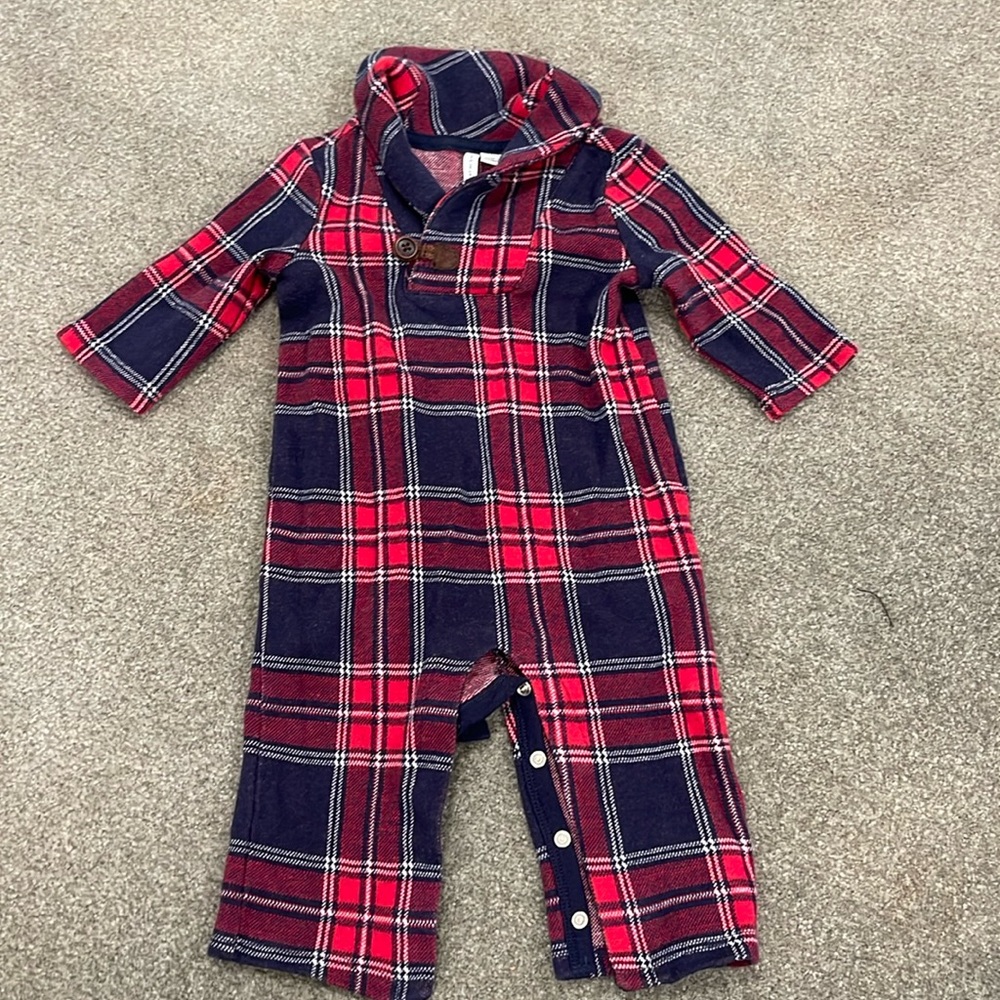 Janie and jack plaid romper
